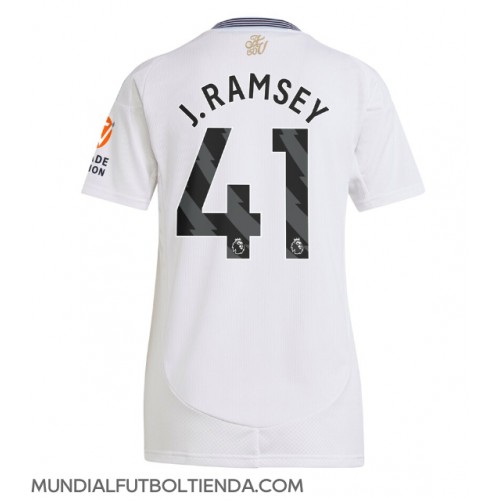 Camiseta Aston Villa Jacob Ramsey #41 Segunda Equipación Replica 2024-25 para mujer mangas cortas